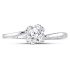 14kt White Gold Timeless Brilliance Diamond Solitaire Bridal Wedding Engagement Ring - Splendid Jewellery