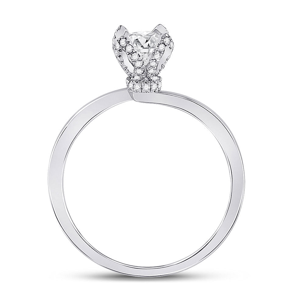 14kt White Gold Timeless Brilliance Diamond Solitaire Bridal Wedding Engagement Ring - Splendid Jewellery
