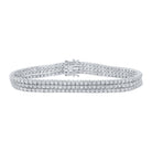 14kt White Gold Triple Row Diamond Fashion Bracelet - 1 - 3/4 Cttw | Splendid Jewellery - Splendid Jewellery