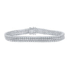 14kt White Gold Triple Row Diamond Fashion Bracelet - 1 - 3/4 Cttw | Splendid Jewellery - Splendid Jewellery