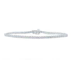 9 - inch Single Row Diamond Link Bracelet in 10kt White Gold - 1/2 Cttw - Splendid Jewellery