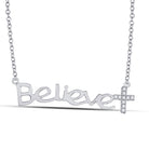 Believe in Brilliance Diamond Cross Necklace - Splendid Jewellery