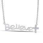 Believe in Brilliance Diamond Cross Necklace - Splendid Jewellery