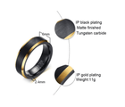 Black and Gold Tungsten Wedding Band Splendid Jewellery
