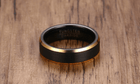 Black and Gold Tungsten Wedding Band Splendid Jewellery