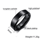Black and Silver Tungsten Wedding Band Splendid Jewellery