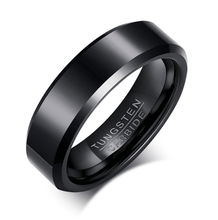 Load image into Gallery viewer, Black and Silver Tungsten Wedding Band Splendid Jewellery