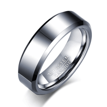 Load image into Gallery viewer, Black and Silver Tungsten Wedding Band Splendid Jewellery