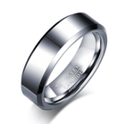 Black and Silver Tungsten Wedding Band Splendid Jewellery