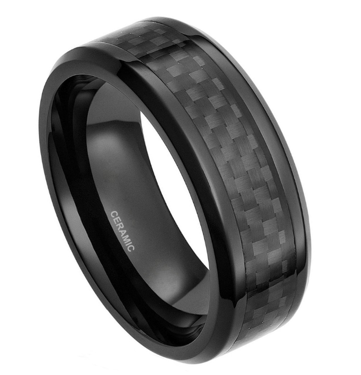 Black Ceramic Wedding Ring Splendid Jewellery