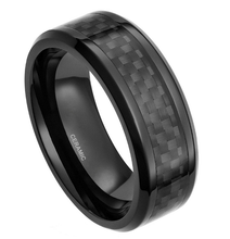 Load image into Gallery viewer, Black Ceramic Wedding Ring Splendid Jewellery