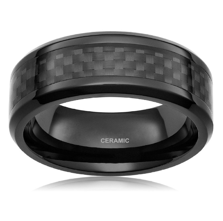 Black Ceramic Wedding Ring Splendid Jewellery