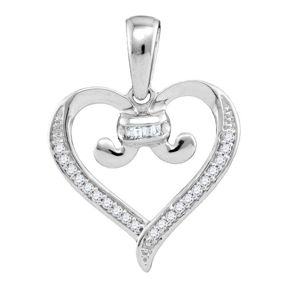 Bound Together: 10kt White Gold Diamond Heart Pendant - Splendid Jewellery