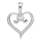 Bound Together: 10kt White Gold Diamond Heart Pendant - Splendid Jewellery