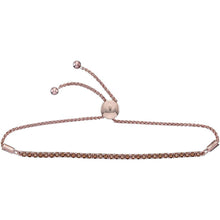 Load image into Gallery viewer, Radiant Rose Gold Brown Diamond Bolo Bracelet - 2 Carat Total Weight  Top View from Splendid Jewellery