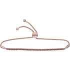 Radiant Rose Gold Brown Diamond Bolo Bracelet - 2 Carat Total Weight  Top View from Splendid Jewellery