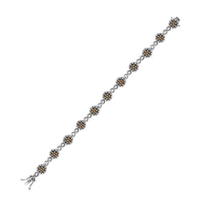 Bracelets | 10kt White Gold Womens Round Brown Diamond Infinity Bracelet 2-1/5 Cttw | Splendid Jewellery GND