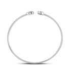 10kt White Gold Diamond Cluster Bangle Bracelet - Elegant Brilliance Front view from the 10Kt White Gold Womens Round Diamond Cluster Bangle Bracelet 1 5 Cttwpin285799 collection by Splendid Jewellery