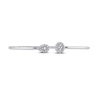 10kt White Gold Diamond Cluster Bangle Bracelet - Elegant Brilliance Side view from the 10Kt White Gold Womens Round Diamond Cluster Bangle Bracelet 1 5 Cttwpin285799 collection by Splendid Jewellery