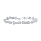 Ravishing 10kt White Gold Womens Round Diamond Dog Bone Fashion Bracelet - 5-1/4 Cttw Top view from the 10Kt White Gold Womens Round Diamond Dog Bone Fashion Bracelet 5 1 4 Cttwpin212551 collection by Splendid Jewellery