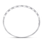 Sparkling White Gold Diamond Stackable Bangle Bracelet - 1/2 Carat Total Weight Side 2 view from the 10Kt White Gold Womens Round Diamond Stackable Bangle Bracelet 1 2 Cttwpin280474 collection by Splendid Jewellery