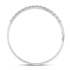 Sparkling Diamond Stackable Bangle Bracelet in 10kt White Gold - 3/8 Cttw Side 2 view from the 10Kt White Gold Womens Round Diamond Stackable Bangle Bracelet 3 8 Cttwpin280472 collection by Splendid Jewellery