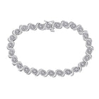 10kt White Gold Diamond Tennis Bracelet - 1 Cttw | Splendid Jewellery Top view from the 10Kt White Gold Womens Round Diamond Tennis Bracelet 1 Cttwpin284035 collection by Splendid Jewellery