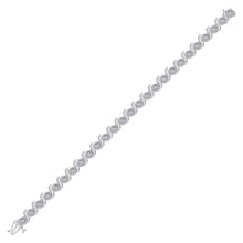Load image into Gallery viewer, 10kt White Gold Diamond Tennis Bracelet - 1 Cttw | Splendid Jewellery Side view from the 10Kt White Gold Womens Round Diamond Tennis Bracelet 1 Cttwpin284035 collection by Splendid Jewellery