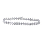 Sparkling Diamond Delight - 10kt White Gold Women's Round Diamond Tennis Bracelet 1/2 Cttw Top view from the 10Kt White Gold Womens Round Diamond Tennis Bracelet 1 2 Cttwpin246844 collection by Splendid Jewellery