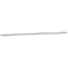 Load image into Gallery viewer, Sparkling Affection: 10kt White Gold Womens Round Diamond XOXO Bracelet 1 Cttw Top view from the 10Kt White Gold Womens Round Diamond Xoxo Bracelet 1 Cttwpin63259 collection by Splendid Jewellery