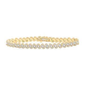 Bracelets | 10kt Yellow Gold Womens Round Diamond Fashion Bracelet 3-1/3 Cttw | Splendid Jewellery GND