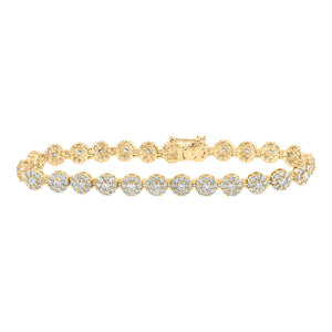 Bracelets | 10kt Yellow Gold Womens Round Diamond Fashion Bracelet 4-3/4 Cttw | Splendid Jewellery GND