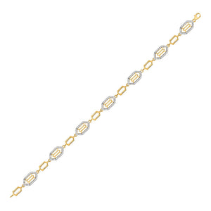 Bracelets | 10kt Yellow Gold Womens Round Diamond Geometric Fashion Bracelet 1/2 Cttw | Splendid Jewellery GND