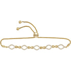 10kt Gold Diamond Infinity Oval Bolo Bracelet - Stunning Elegance  Top View from Splendid Jewellery