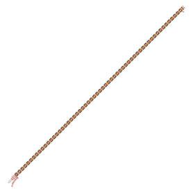 14kt Rose Gold Brown Diamond Tennis Bracelet - Elegant and Alluring Jewelry Piece  Top View from Splendid Jewellery