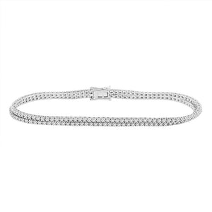 Bracelets | 14kt White Gold Womens Round Diamond Fashion Bracelet 1 Cttw | Splendid Jewellery GND