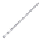 Sparkling Diamond Square Link Bracelet in 14kt White Gold - 5-3/4 Cttw - Side View