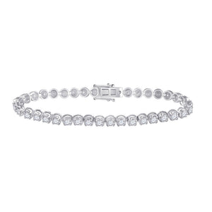 Bracelets | 14kt White Gold Womens Round Diamond Studded Tennis Bracelet 5 Cttw | Splendid Jewellery GND