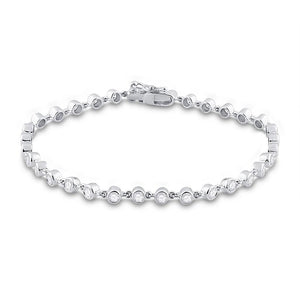 Bracelets | 14kt White Gold Womens Round Diamond Tennis Bracelet 1-3/4 Cttw | Splendid Jewellery GND