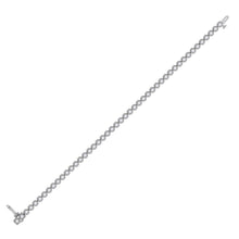 Load image into Gallery viewer, Elegant 14kt White Gold Diamond Tennis Bracelet - 2 Carat Total Weight - Side View