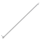 Elegant 14kt White Gold Diamond Tennis Bracelet - 2 Carat Total Weight - Side View