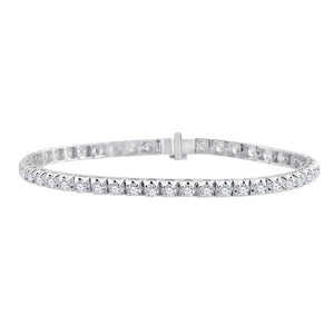 Bracelets | 14kt White Gold Womens Round Diamond Tennis Bracelet 3 Cttw | Splendid Jewellery GND