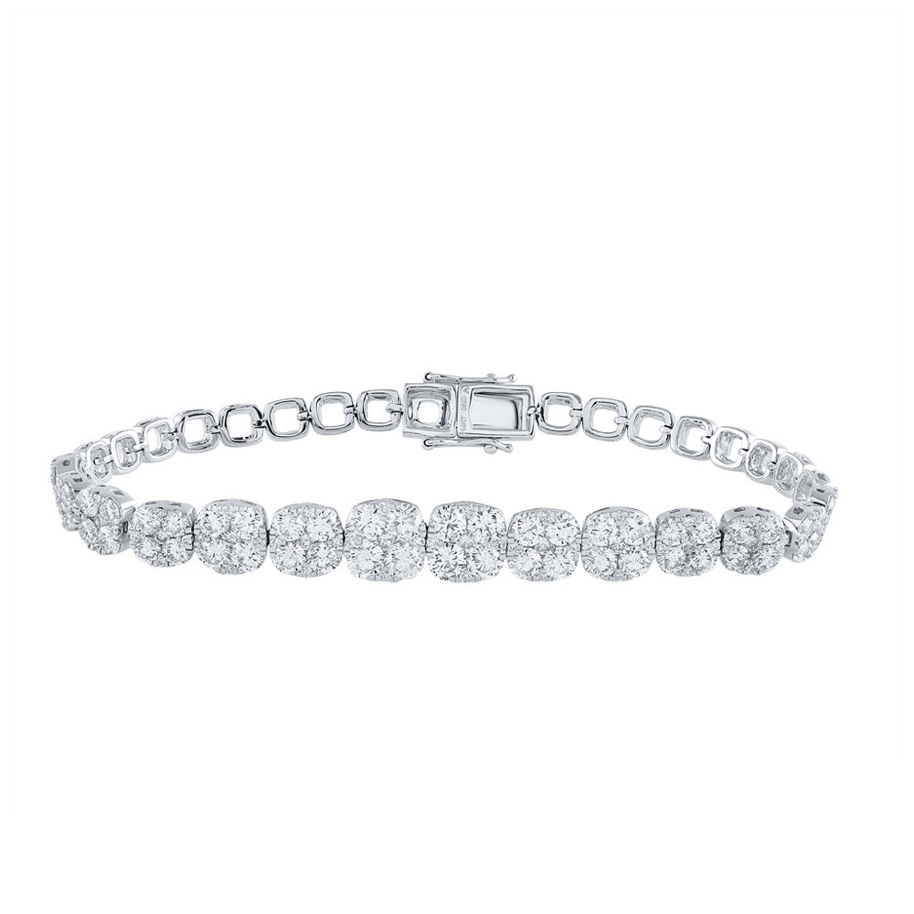Bracelets | 14kt White Gold Womens Round Diamond Tennis Bracelet 7 Cttw | Splendid Jewellery GND