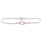 Sparkling Heart Diamond Loop Bracelet - Elegant Sterling Silver Jewelry for Women  Top View from Splendid Jewellery