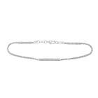Sparkling Silver Diamond Bar Bracelet  Top View from Splendid Jewellery