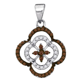 Brown Diamond Quatrefoil Cluster Pendant - A Captivating Symbol of Elegance and Romance - Splendid Jewellery
