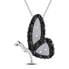 Captivating Black Diamond Butterfly Bug Pendant - Splendid Jewellery