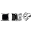 Captivating Black Diamond Princess Cut Earrings - Splendid Jewellery