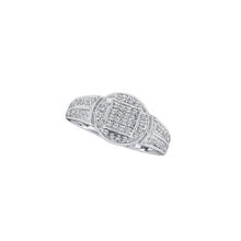 Load image into Gallery viewer, Captivating Brilliance: 14kt White Gold Diamond Cluster Ring - Splendid Jewellery