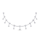 Captivating Brilliance: 14kt White Gold Diamond Flower Cluster Pendant Necklace - Splendid Jewellery